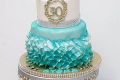 Ruffles_teal_30th_birthday_cake