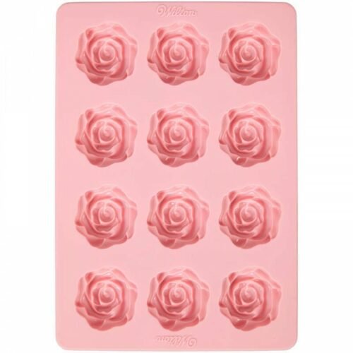 Rose Silicone Candy Mold, 12-Cavity