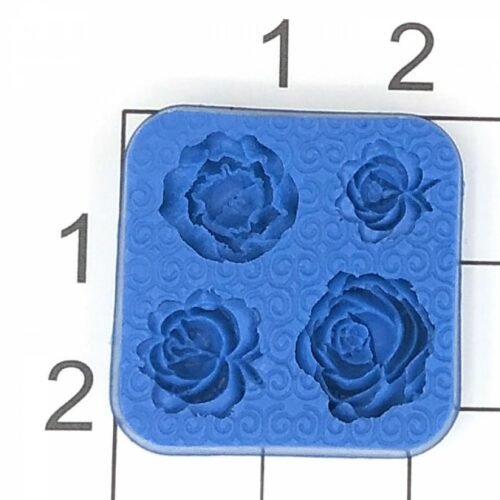 Small Rose Silicone Mold 4 Cavity