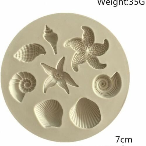Shells Silicone Mold 8 Cavity