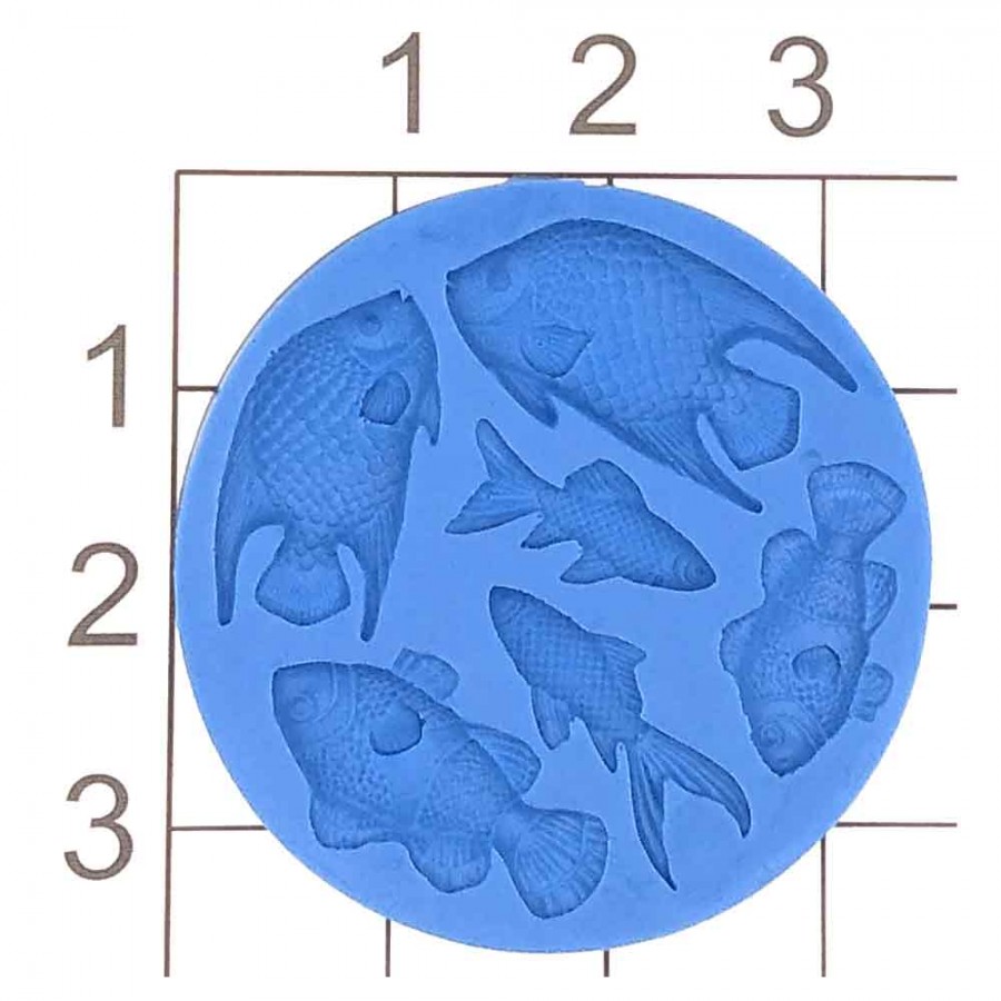 Reusable Preparing A Fish Silicone Mould Sugarcraft Card Topper Food Safe Tumdee 