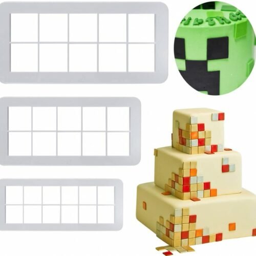 Geometric Square Cake Fondant Cutter - 3 Size