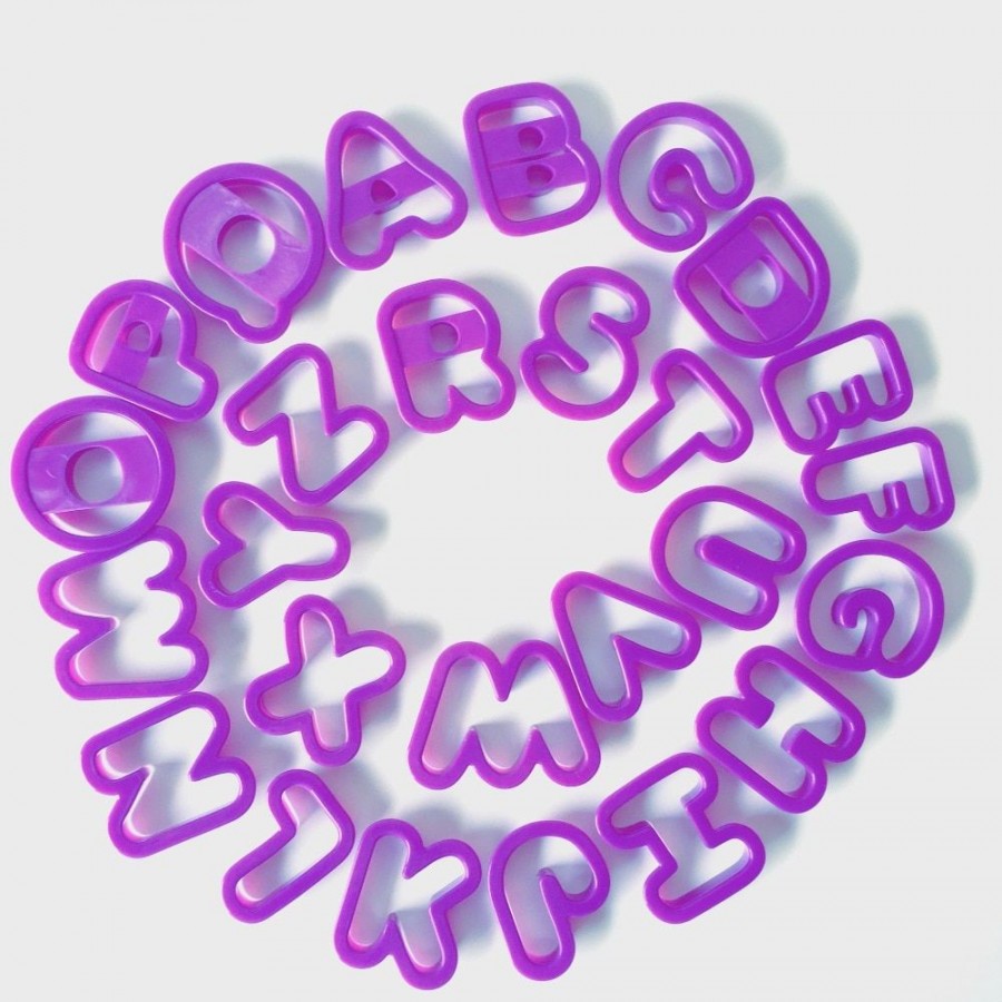 Fondant Alphabet Letter Cutter Plastic 26 pc, 2 Inch
