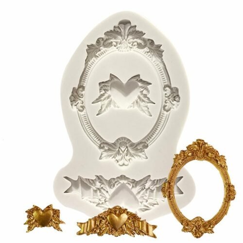 Oval Frame & Trim Silicone Fondant Mold