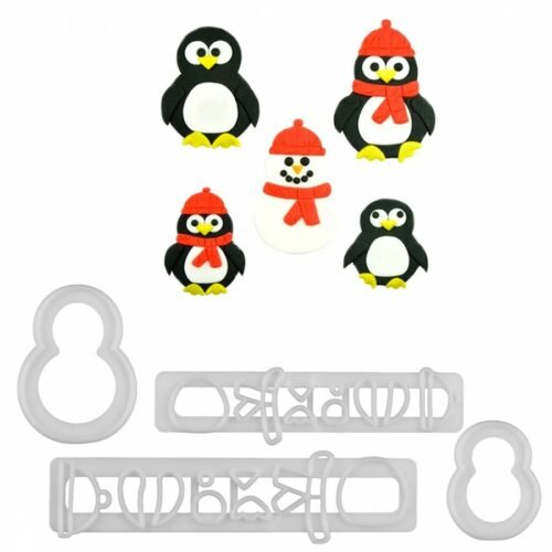 Penguin Snowman Cutter Set of 4 by FMM