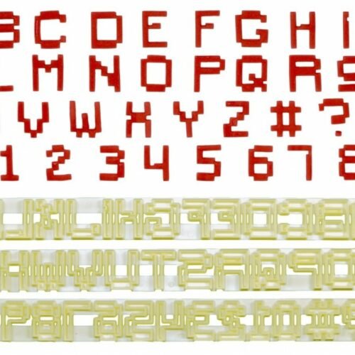 Pixel Uppercase Alphabet and Numbers Tappit, By FMM