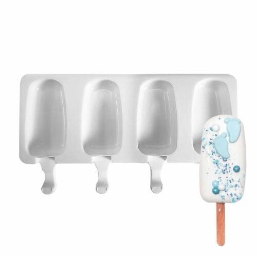 Silicone Mold for Ice Cream Pops, Premier Shape - 4 Cavity