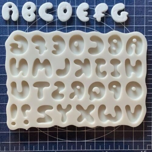 Chubby Bubble Alphabet  Silicone Mold