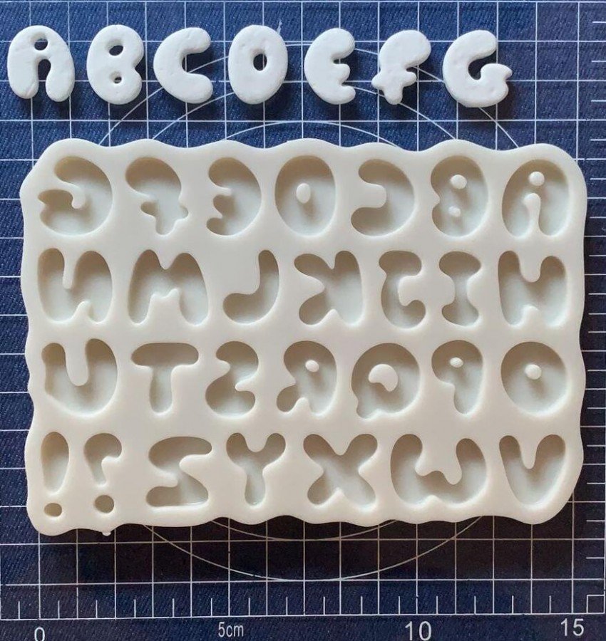 Chubby Bubble Alphabet Silicone Mold - Mia Cake House