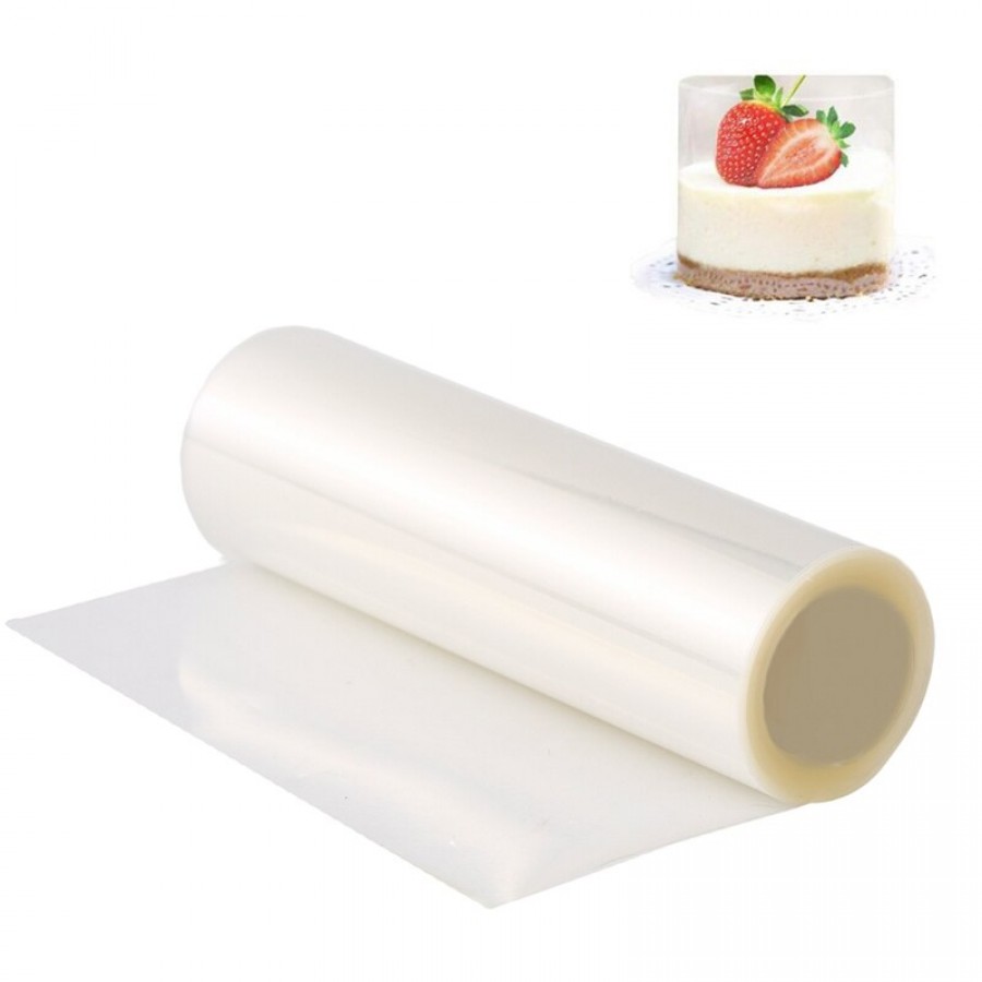 Clear Acetate Cake Collars 6 Inch, 32.8ft (10m) Roll - Mia Cake House