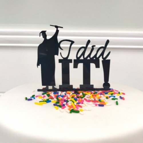 Acrylic Congratulation Cake Topper - Mia Cake House