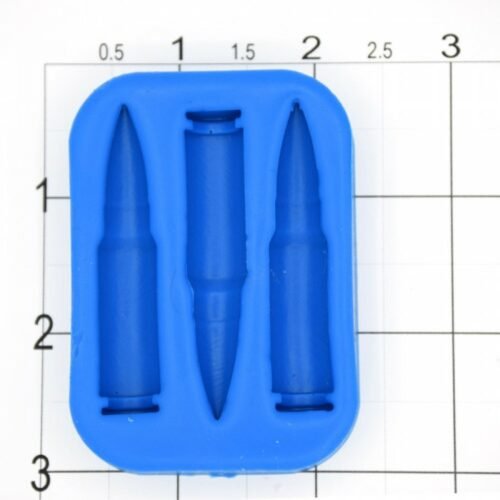 Bullets Silicone Mold, 3 Cav