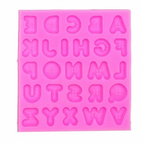 Button Letters Silicone Mold