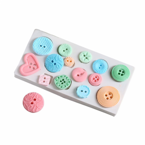 Multiple Shape Buttons Silicone Mold