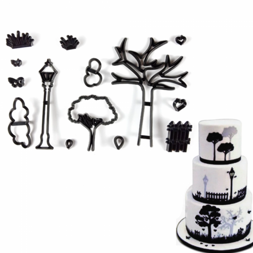 Park Silhouette Fondant Cutter Set
