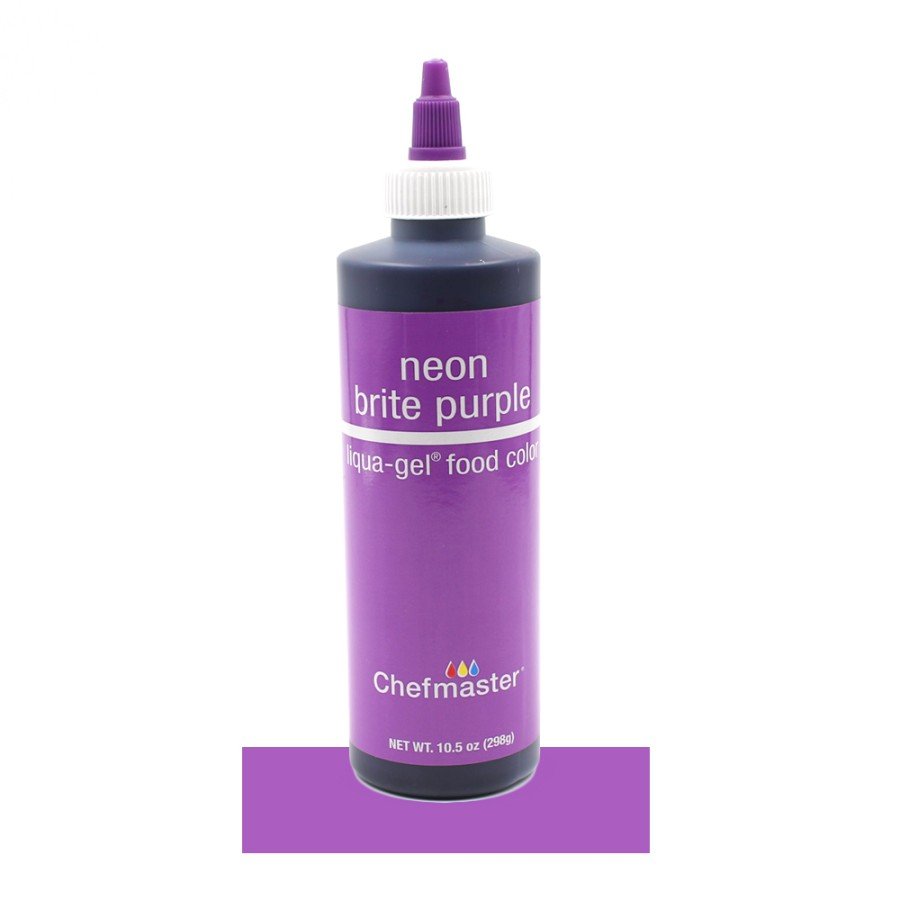 Chefmaster Neon Brite Purple Liqua-Gel Food Color, 10.5 Oz. - Mia Cake