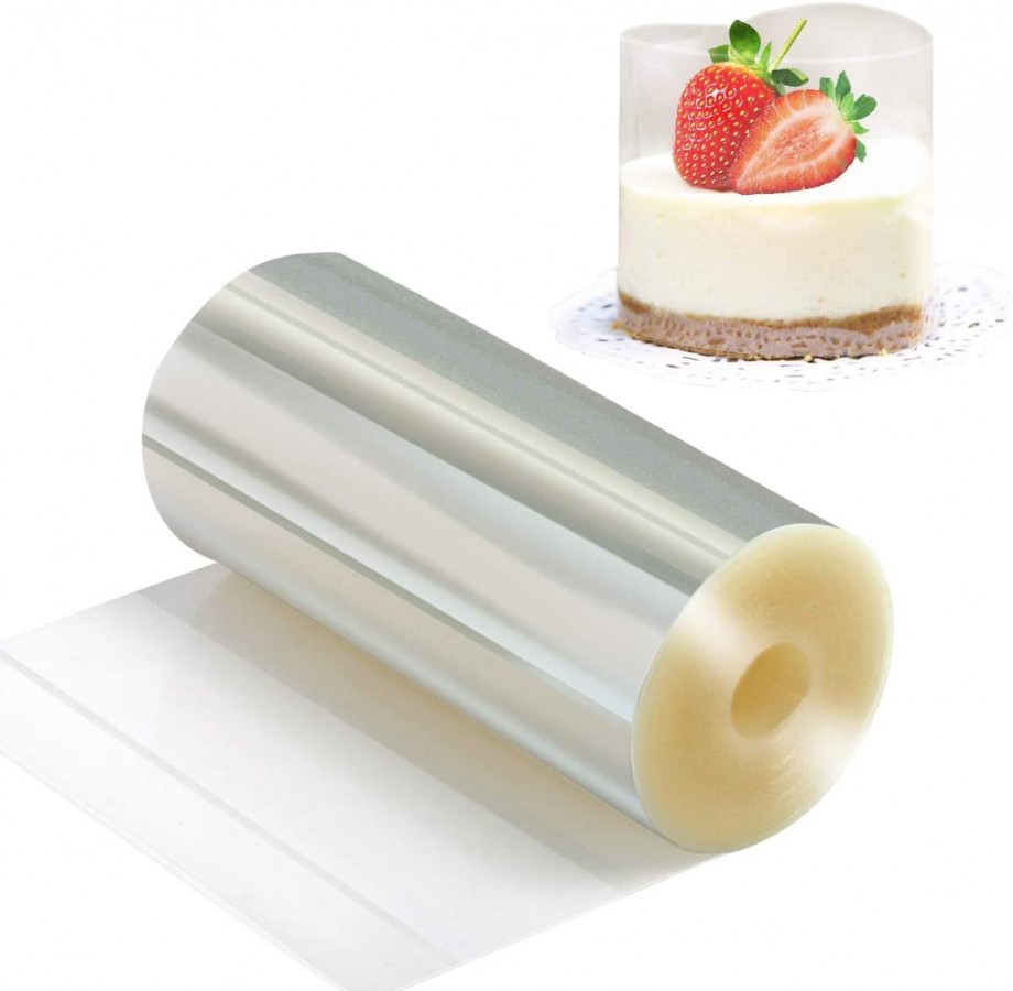 Clear Acetate Cake Collars 6 Inch, 32.8ft (10m) Roll - Mia Cake House