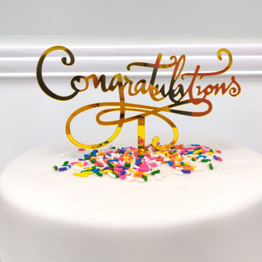 Congrats cake topper, celebration party decor SVG cut file