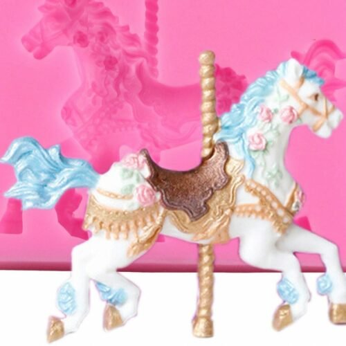Decorated Carousel Horse Silicone Mold