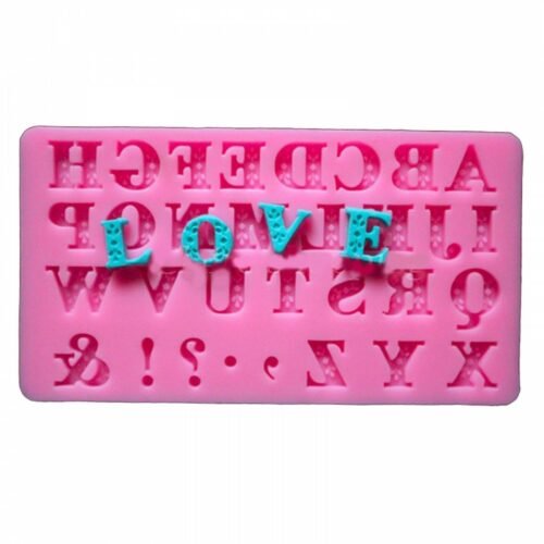 Decorated Capital Letters Silicone Mold