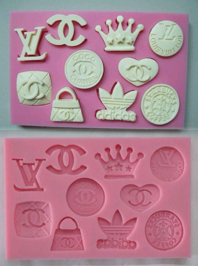 Fondant Mould High End Brands- LV,Channel, etc Shape 10 Cavity