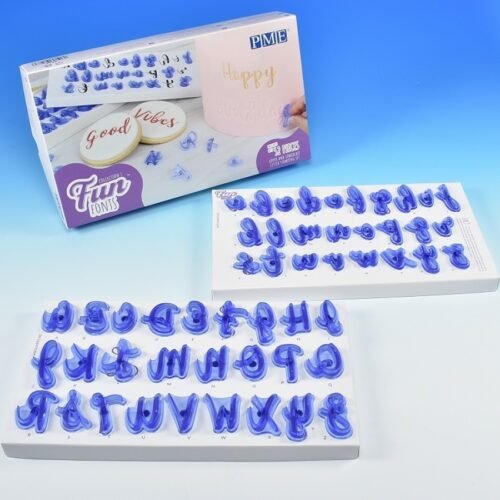 PME Alphabet Upper and Lower Case Fun Fonts, Letter Stamping Set, Collection 1