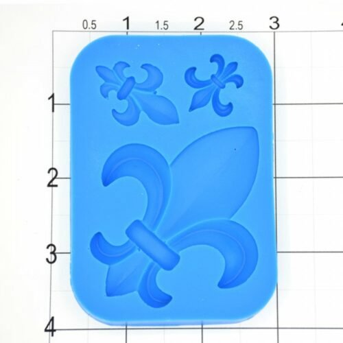 Fleur De Lis Silicone Mold, 3 Cav