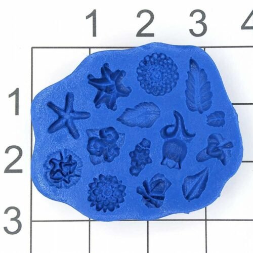 Flower Assortment Silicone Mold, 14 Cav