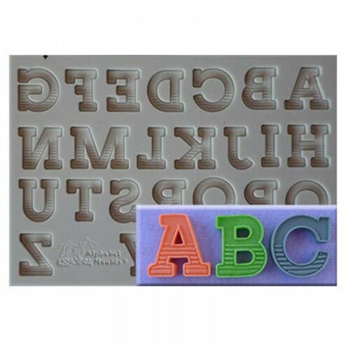 Gradient Letters, Uppercase Silicone Mold