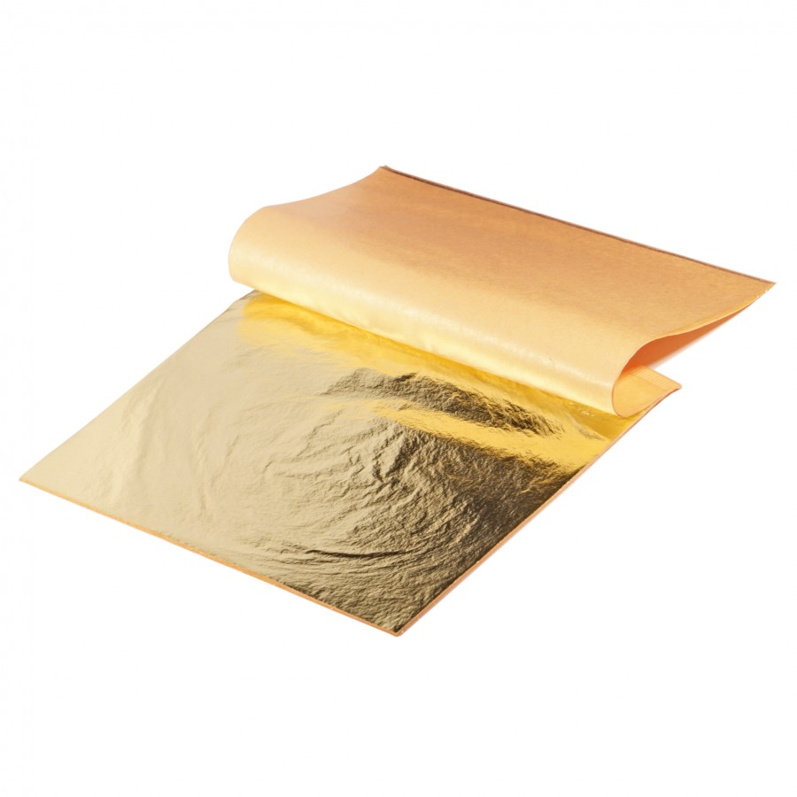 24K Edible Gold Leaf Sheets, 3 sheets 3 by 3 - Mia Cake House