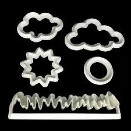 Decorating Tool  Grass, Sun, Cloud, Cutter 5 Pcs