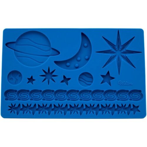 Outer Space Silicone Fondant and Gum Paste Mold, 11-Cavity