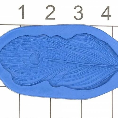 Peacock Feather Silicone Mold, 4.5 inches