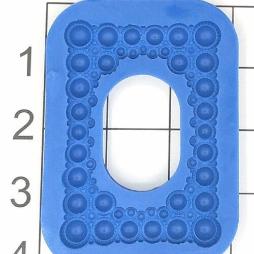 Pearled Rectangular Frame Silicone Mold