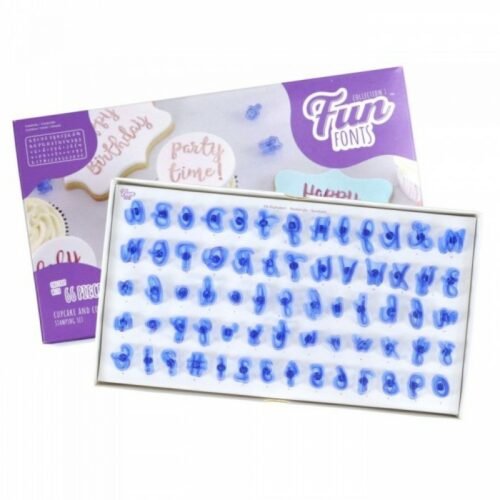PME Alphabet Cupcake & Cookie Upper and Lower Case Fun Fonts, Letter Stamping Set