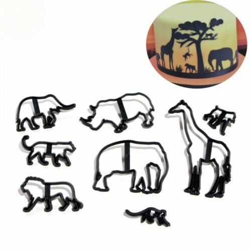 Safari Silhouette Fondant Cutter Set