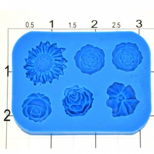 Assorted Flower Silicone Mold 6 Cavities