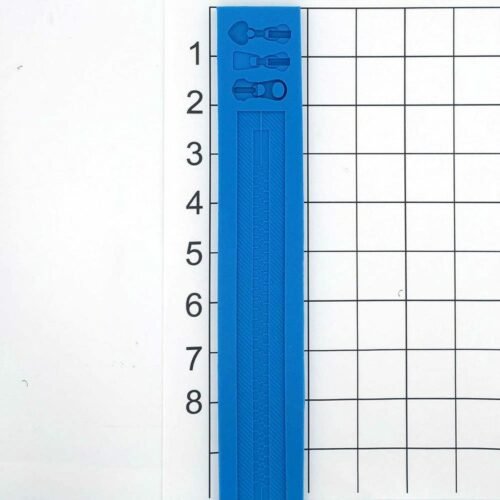 Large Zipper SIlicone Mold with 3 Fasteners